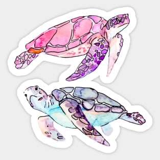 Watercolor Sea Turles Sticker